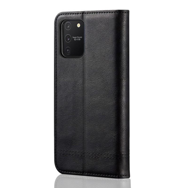 Flip Cover Samsung Galaxy S10 Lite Effet Cuir Coutures