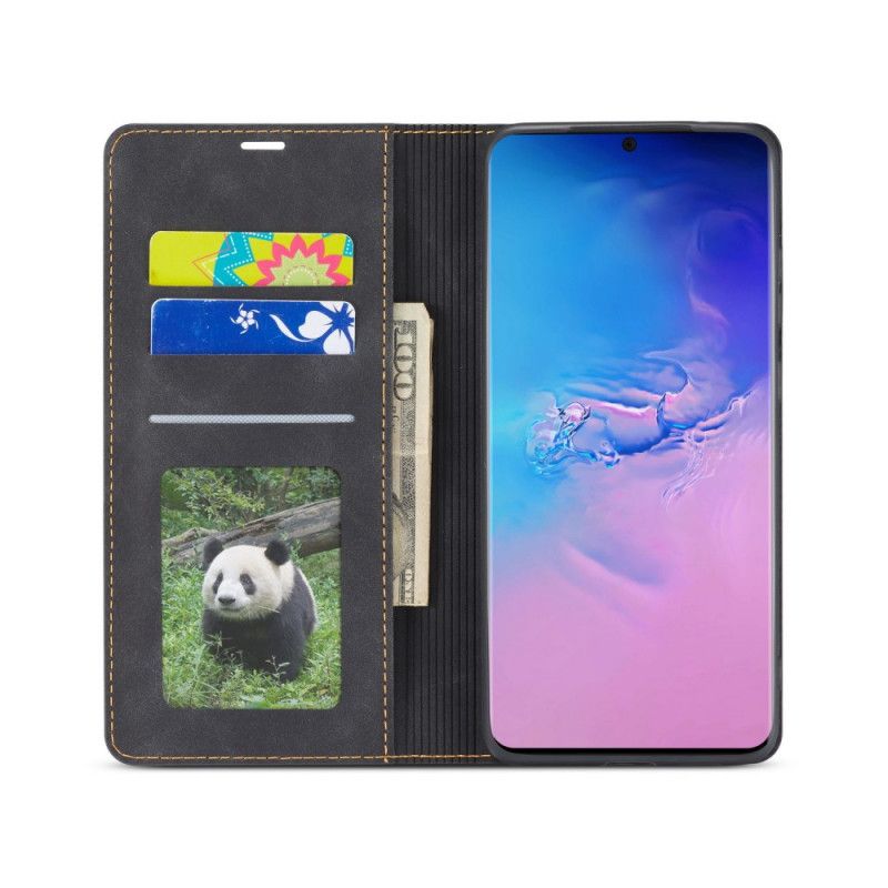 Flip Cover Samsung Galaxy S10 Lite Effet Cuir Forwenw