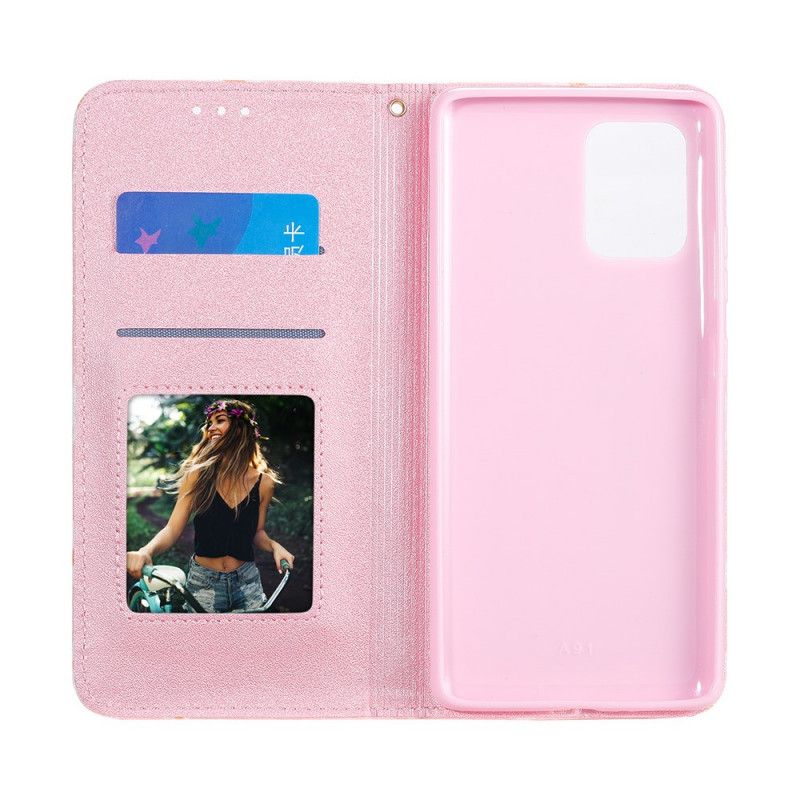 Flip Cover Samsung Galaxy S10 Lite Simili Cuir Marguerites