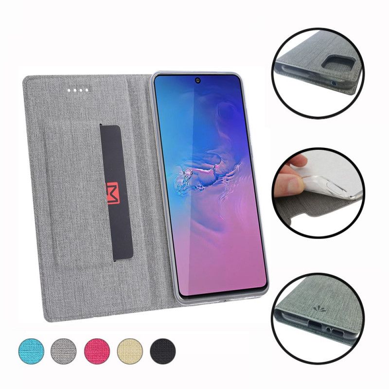 Flip Cover Samsung Galaxy S10 Lite Texturée Vili Dmx