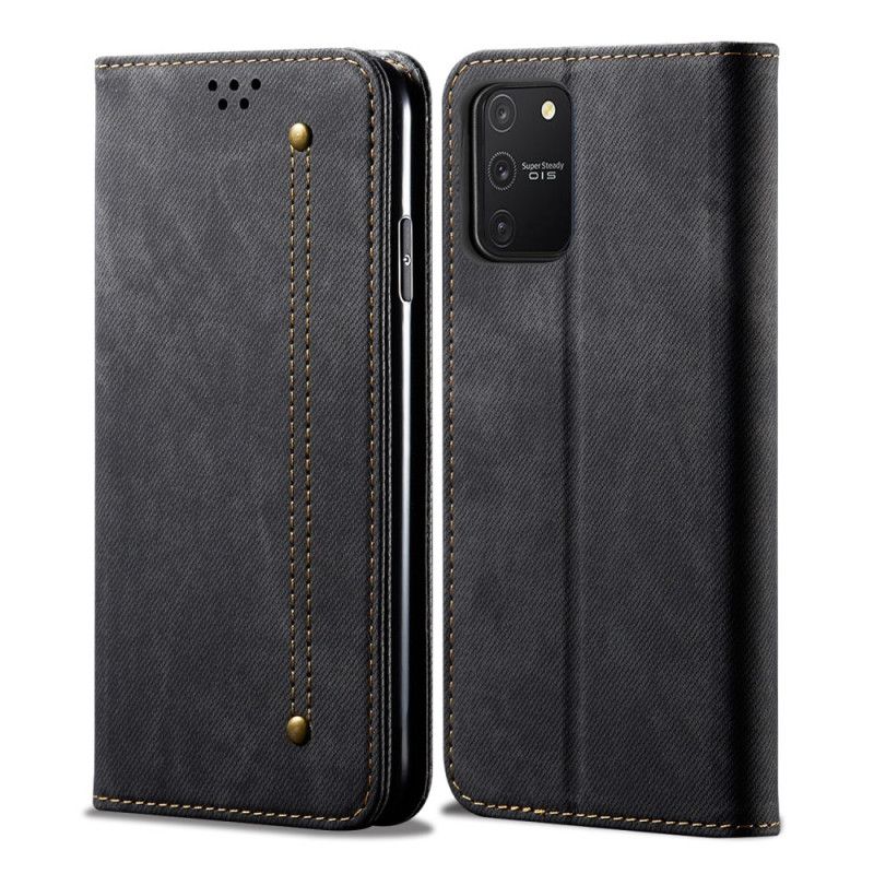 Flip Cover Samsung Galaxy S10 Lite Tissu Jeans