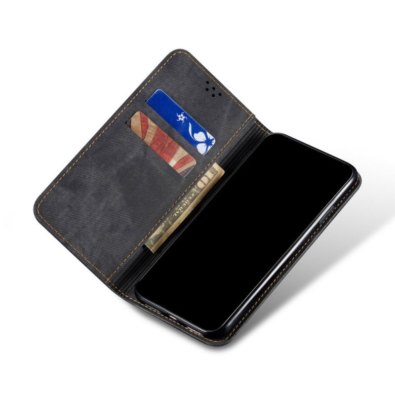 Flip Cover Samsung Galaxy S10 Lite Tissu Jeans