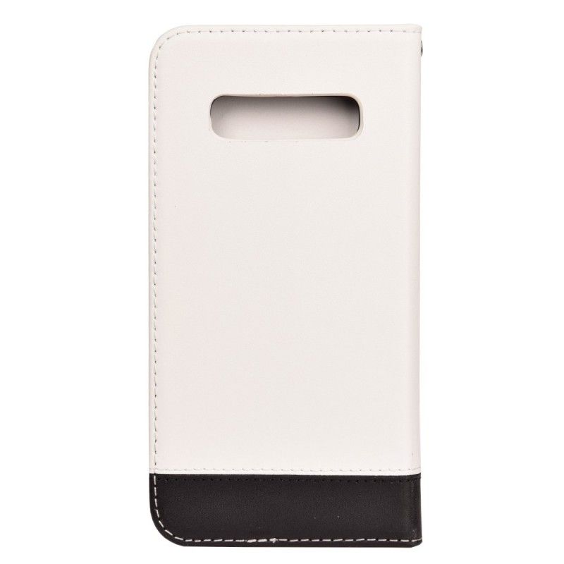 Flip Cover Samsung Galaxy S10e Simili Cuir Bicolore Line