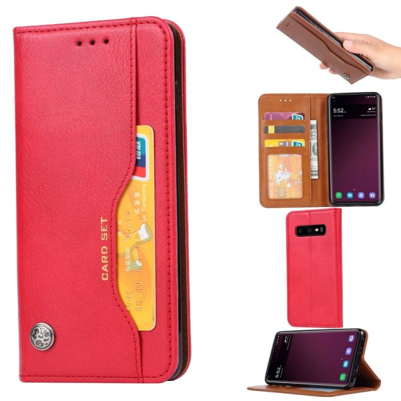 Flip Cover Samsung Galaxy S10e Simili Cuir Porte-cartes