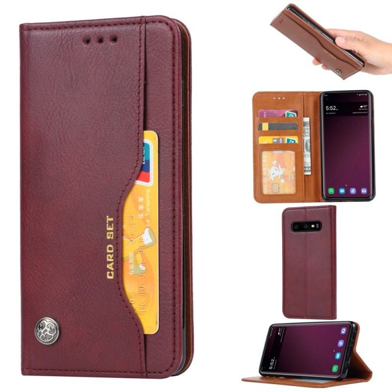 Flip Cover Samsung Galaxy S10e Simili Cuir Porte-cartes