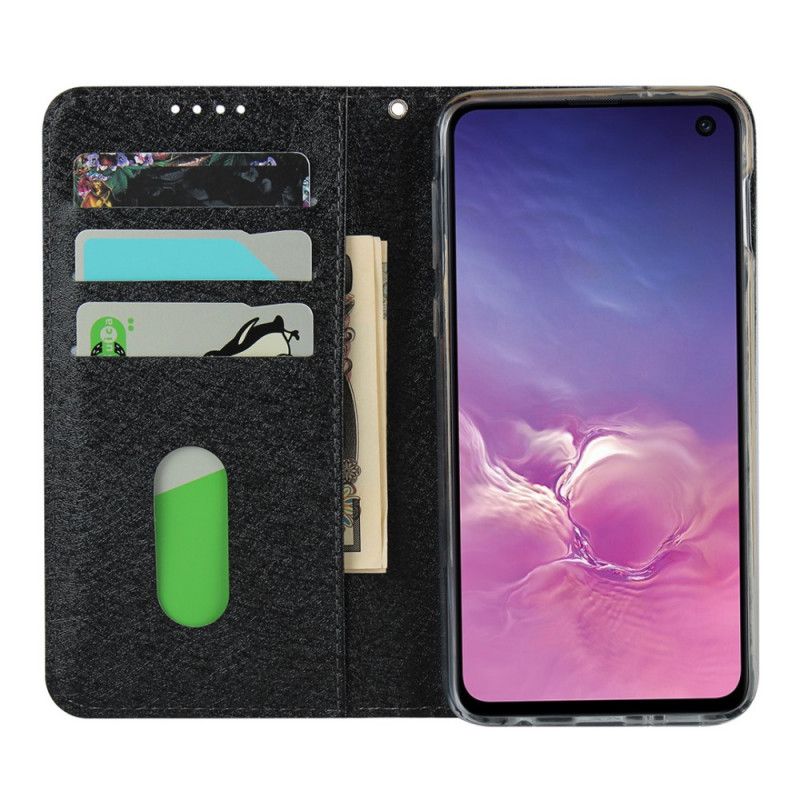 Flip Cover Samsung Galaxy S10e Style Cuir Douceur Avec Lanière