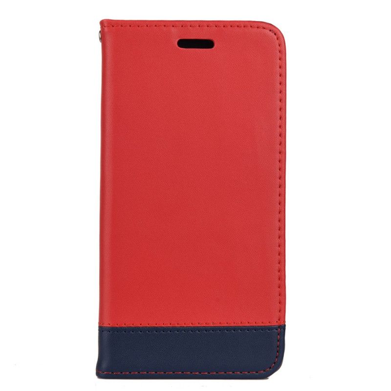 Flip Cover Samsung Galaxy S20 Cuir Fendu Bicolore Line