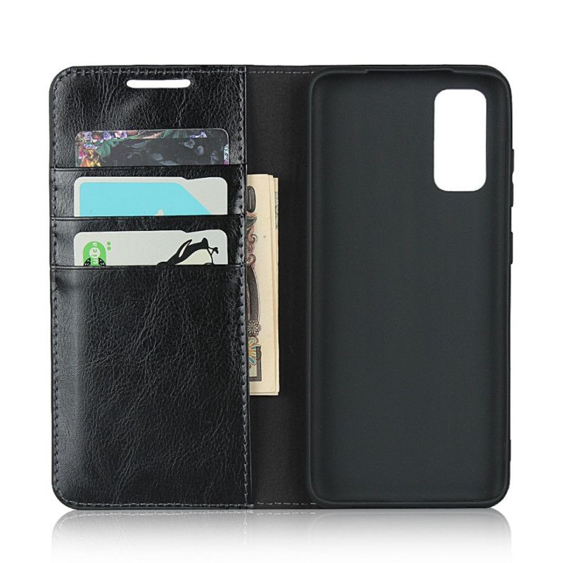 Flip Cover Samsung Galaxy S20 Cuir Véritable