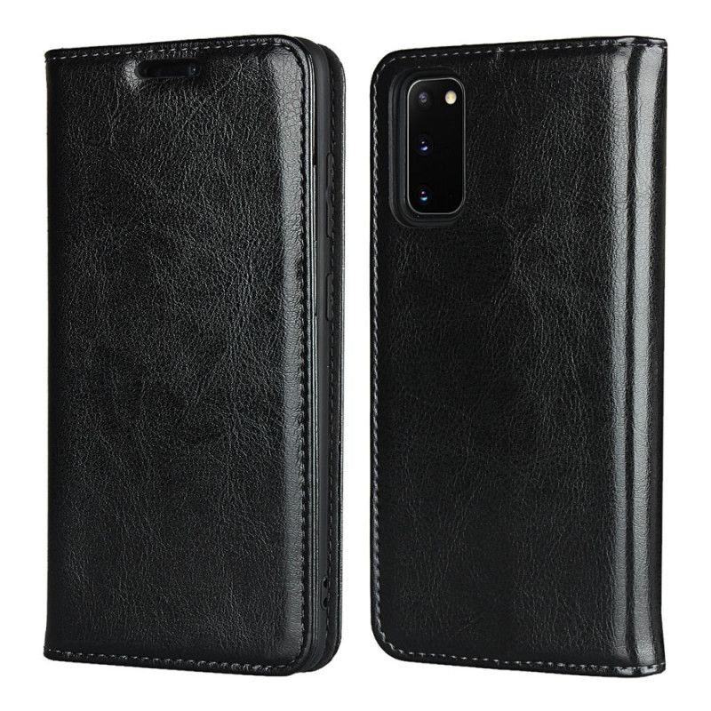 Flip Cover Samsung Galaxy S20 Cuir Véritable Proposition Couleurs