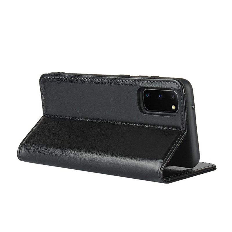 Flip Cover Samsung Galaxy S20 Cuir Véritable Proposition Couleurs