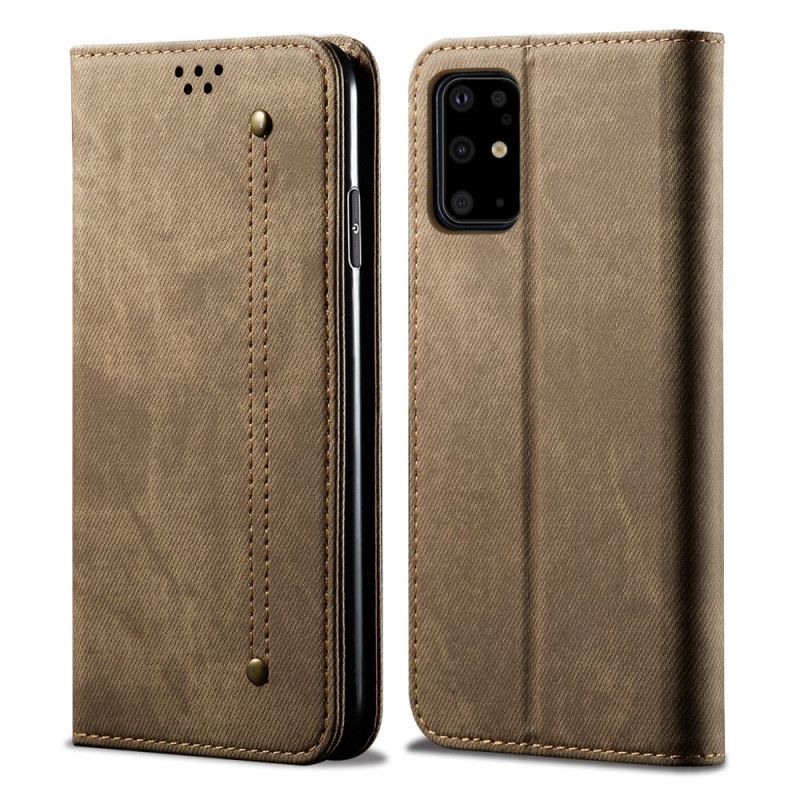 Flip Cover Samsung Galaxy S20 Plus / S20 Plus 5g Tissu Jeans