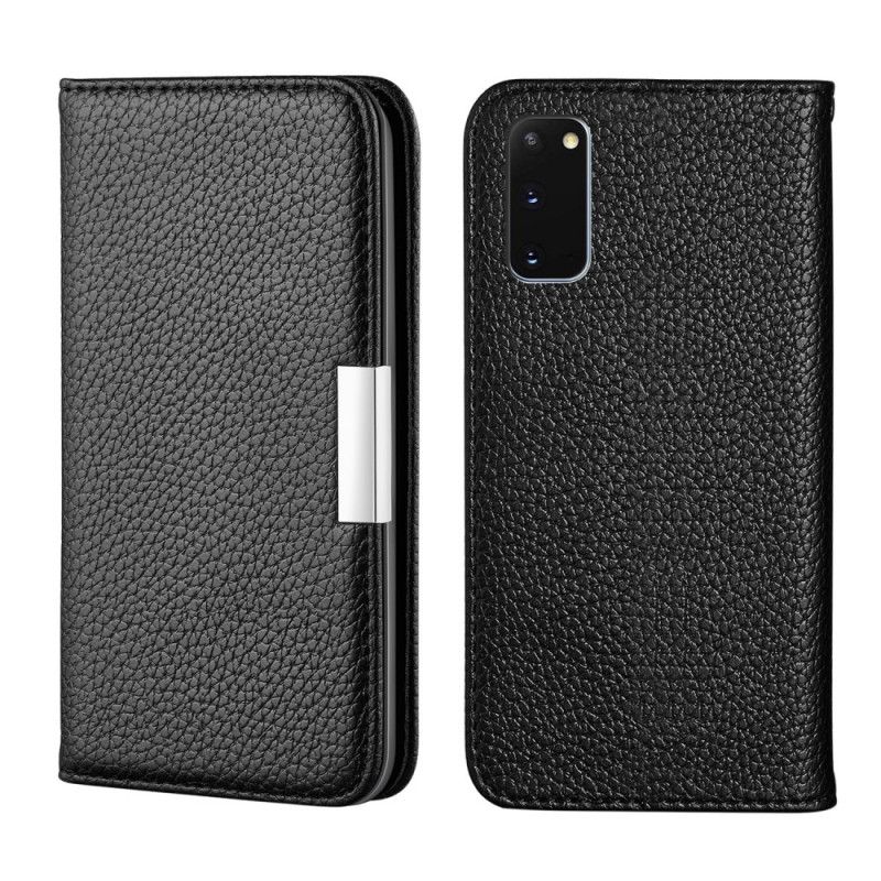 Flip Cover Samsung Galaxy S20 Simili Cuir Litchi Ultra Chic