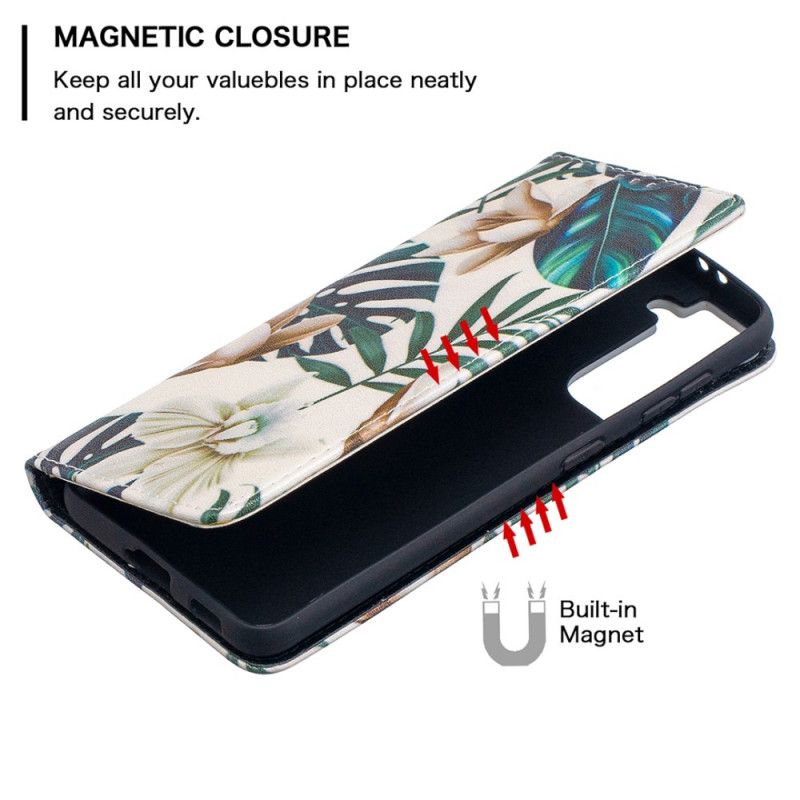 Flip Cover Samsung Galaxy S21 5g Feuilles