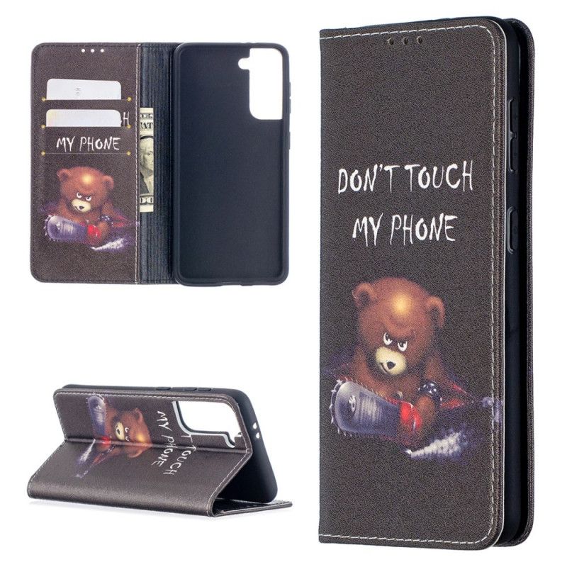 Flip Cover Samsung Galaxy S21 5g Ours Dangereux