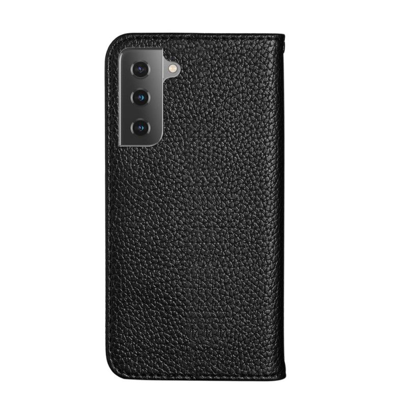 Flip Cover Samsung Galaxy S21 5g Simili Cuir Litchi Ultra Chic