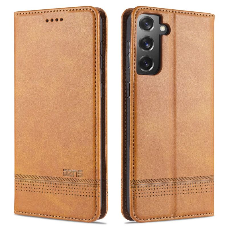 Flip Cover Samsung Galaxy S21 5g Style Cuir Azns