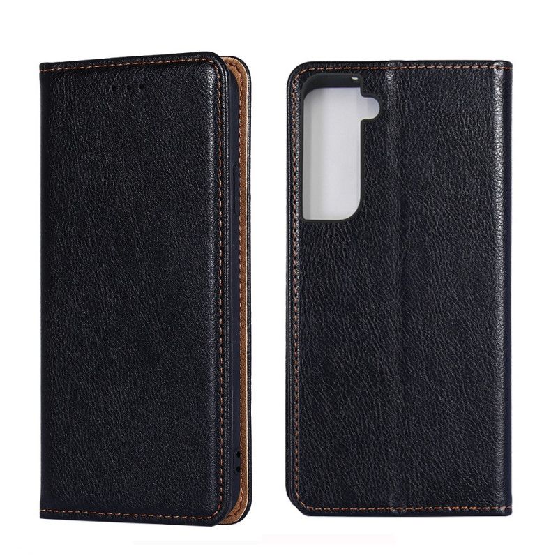 Flip Cover Samsung Galaxy S21 5g Style Cuir Classique