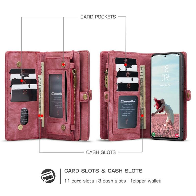 Flip Cover Samsung Galaxy S21 FE Caseme Portefeuille Et Coque