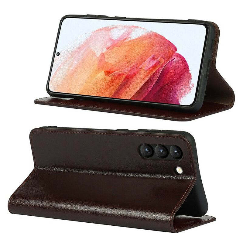 Flip Cover Samsung Galaxy S21 FE Cuir Véritable