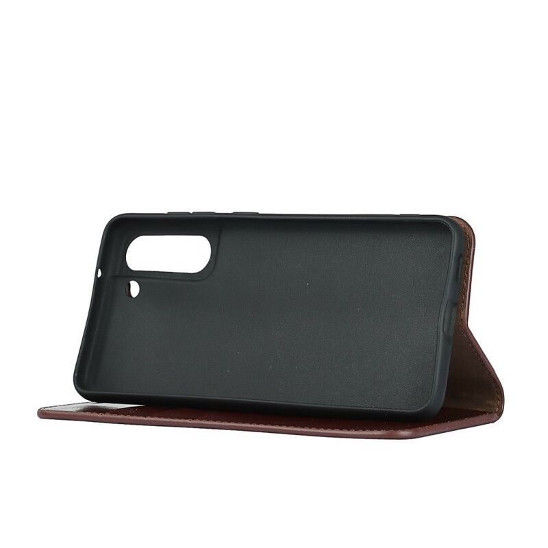 Flip Cover Samsung Galaxy S21 FE Cuir Véritable Proposition Couleurs