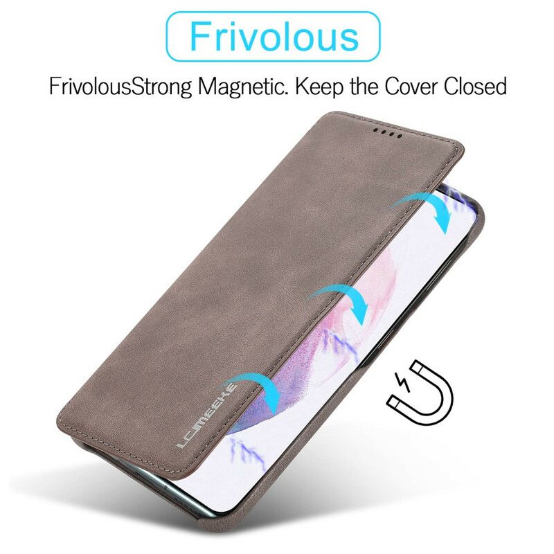 Flip Cover Samsung Galaxy S21 FE Lc.imeeke Effet Cuir