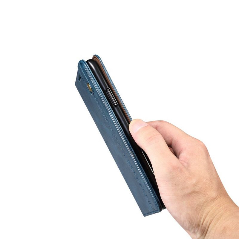 Flip Cover Samsung Galaxy S21 FE Simili Cuir Ciré