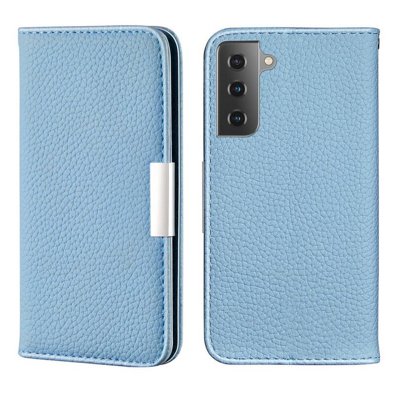 Flip Cover Samsung Galaxy S21 FE Simili Cuir Litchi Ultra Chic