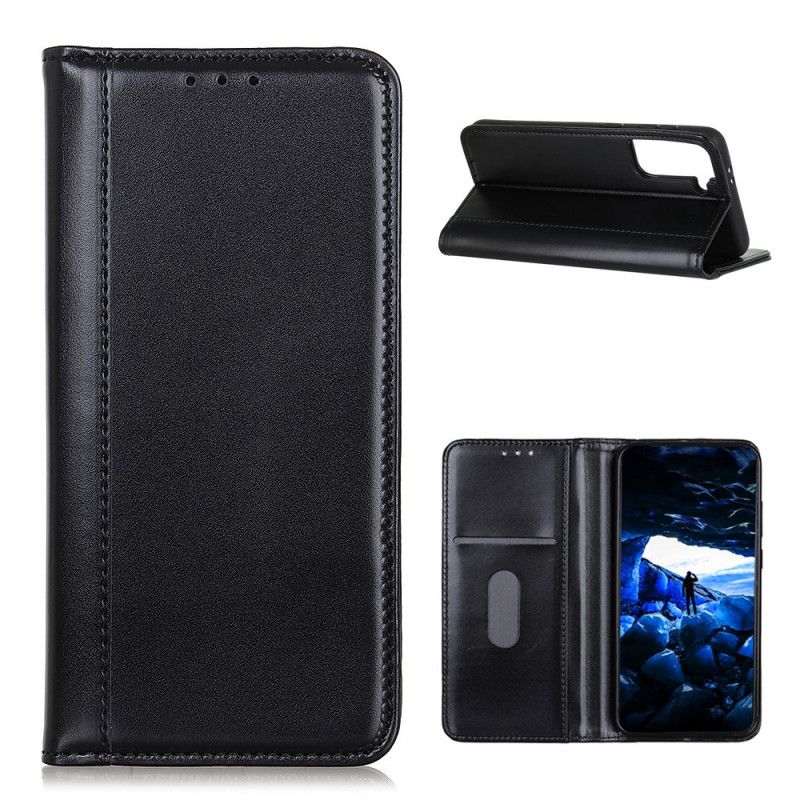 Flip Cover Samsung Galaxy S21 Plus 5g Cuir Fendu Brillant