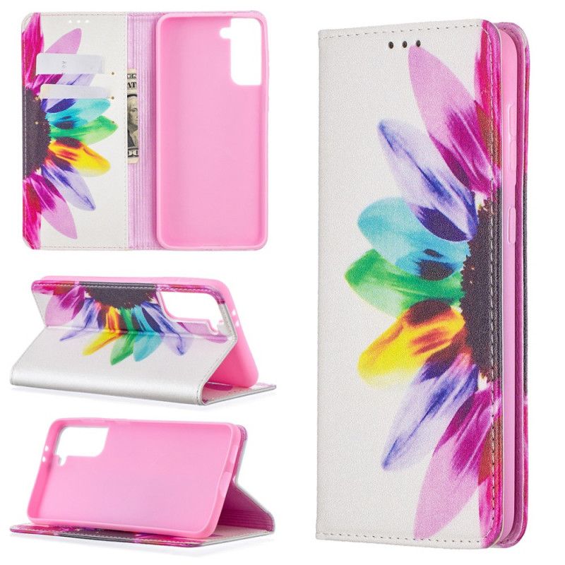 Flip Cover Samsung Galaxy S21 Plus 5g Fleur Aquarelle