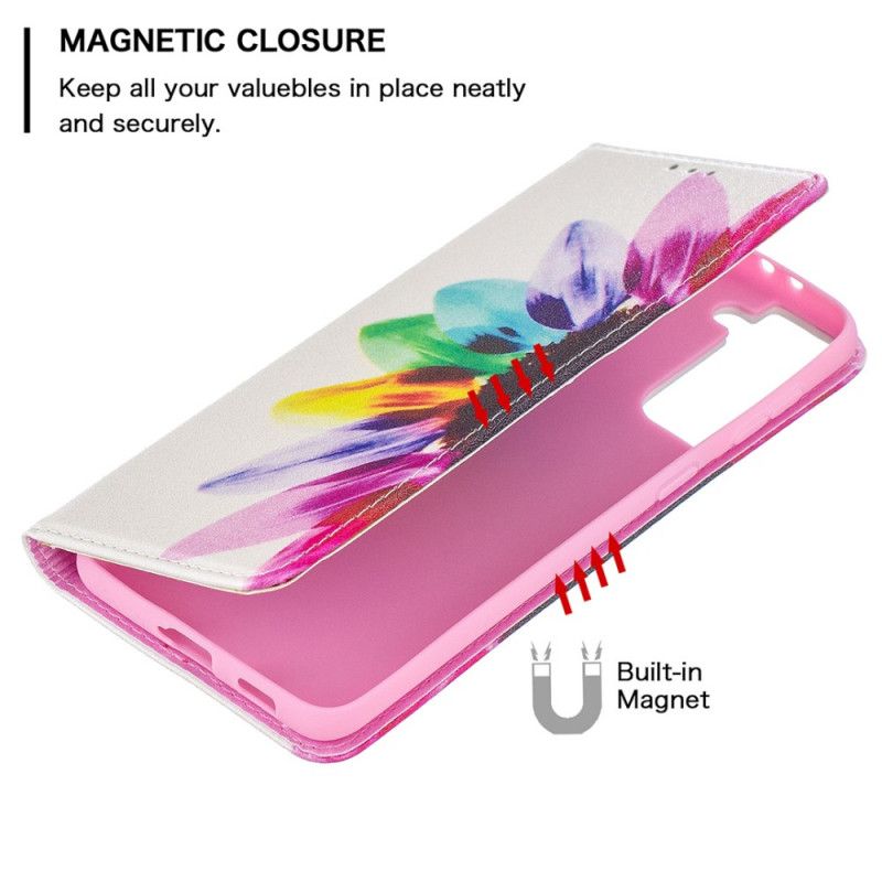 Flip Cover Samsung Galaxy S21 Plus 5g Fleur Aquarelle