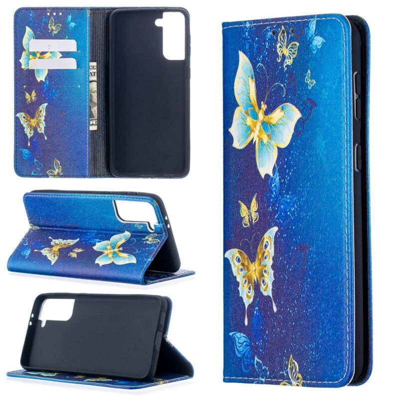 Flip Cover Samsung Galaxy S21 Plus 5g Papillons Colorés
