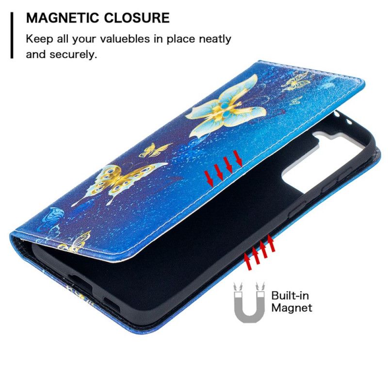 Flip Cover Samsung Galaxy S21 Plus 5g Papillons Colorés