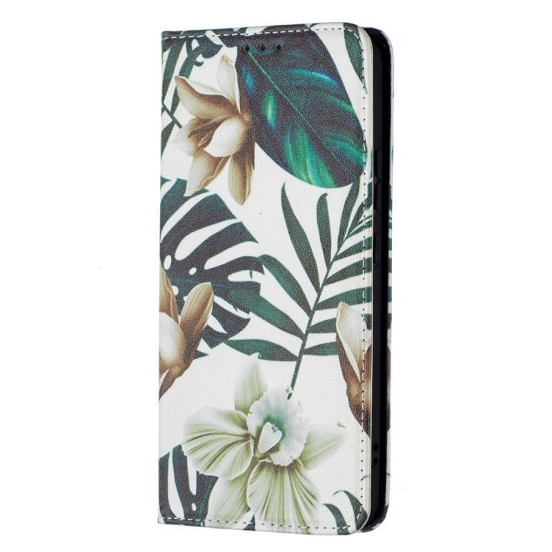 Flip Cover Samsung Galaxy S22 Plus 5G Feuilles