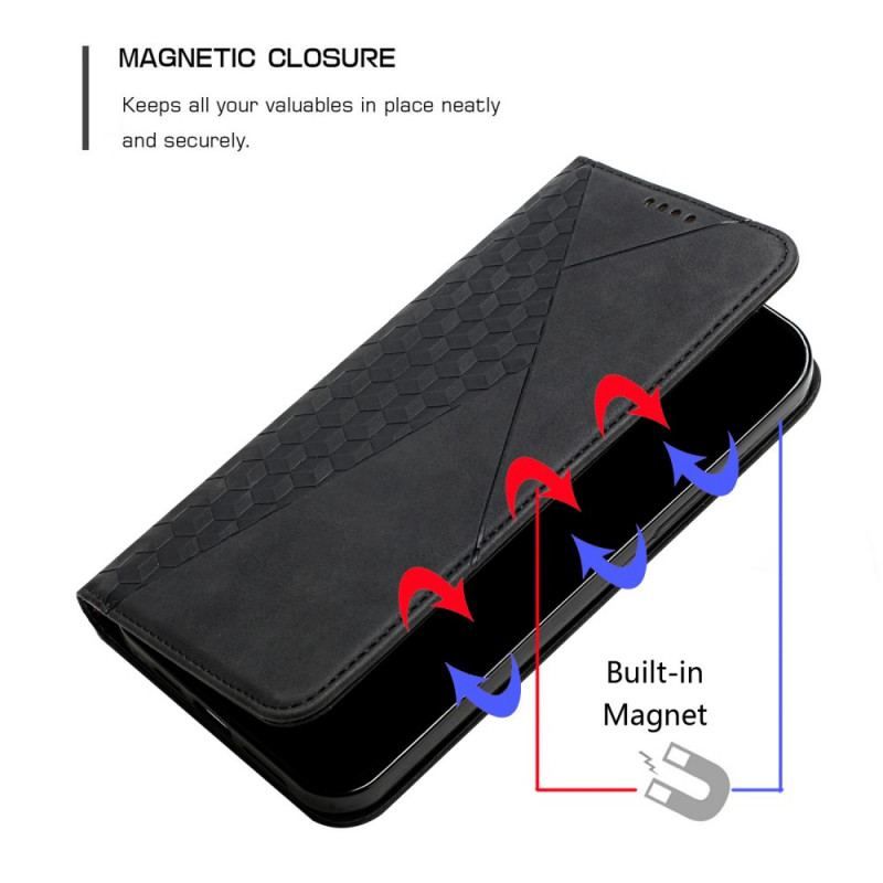 Flip Cover Samsung Galaxy S22 Plus 5G Style Cuir Texture Diamant