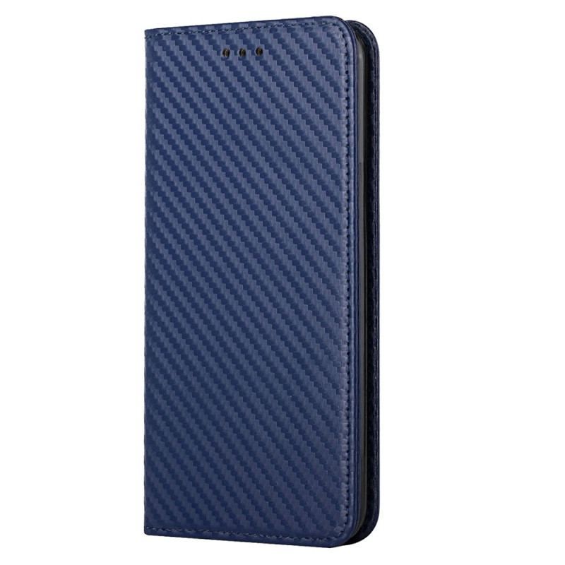 Flip Cover Samsung Galaxy S23 Plus 5G Style Fibre Carbone à Lanière