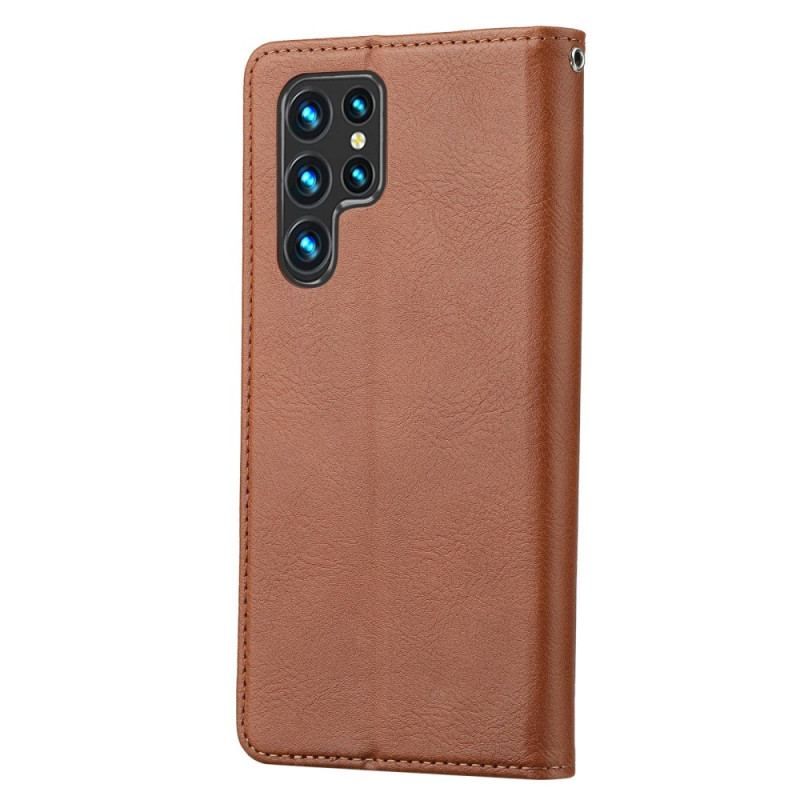 Flip Cover Samsung Galaxy S23 Ultra 5G Simili Cuir Porte-Cartes