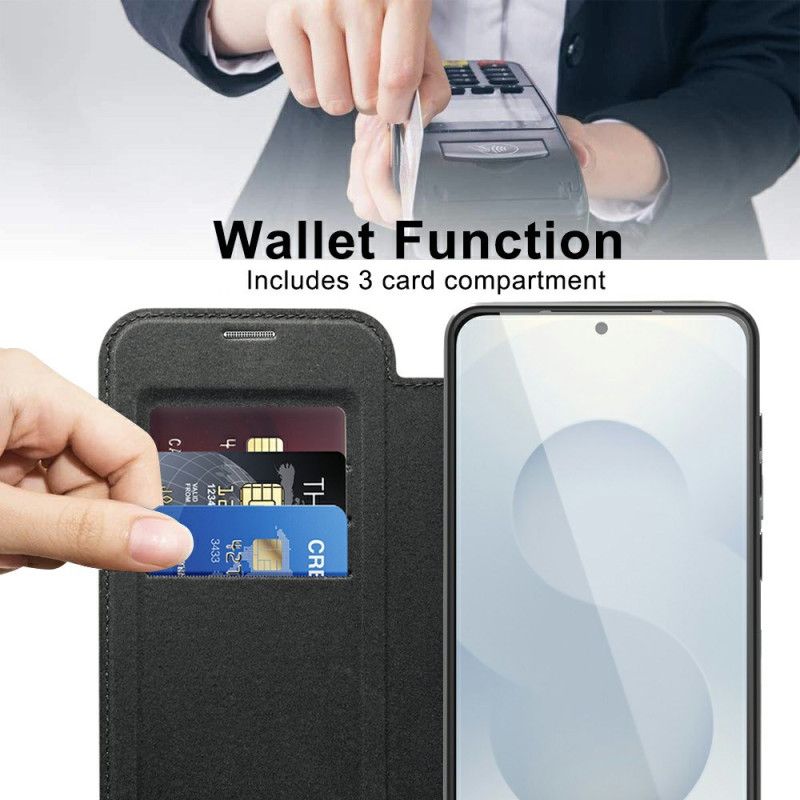 Flip Cover Samsung Galaxy S25 Edge Compatible MagSafe avec Blocage RFID