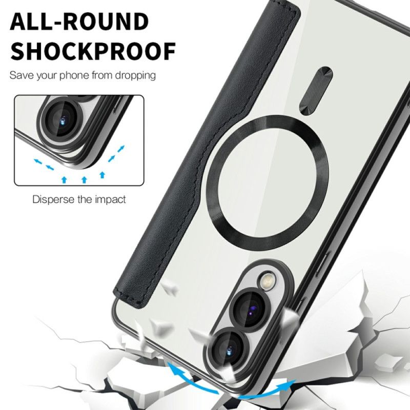 Flip Cover Samsung Galaxy S25 Edge Compatible MagSafe avec Blocage RFID