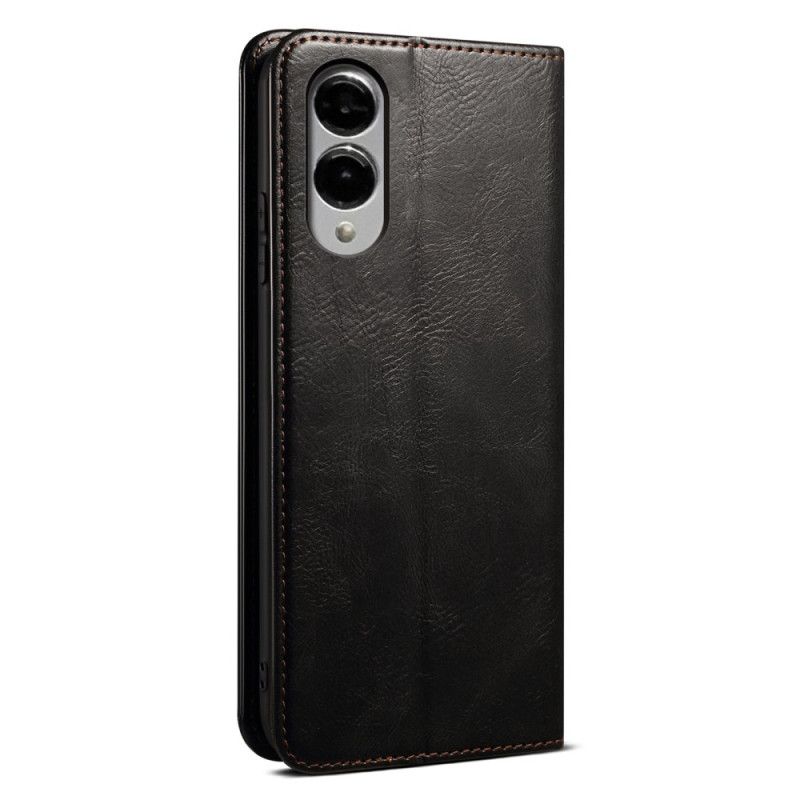 Flip Cover Samsung Galaxy S25 Edge Simili Cuir Ciré