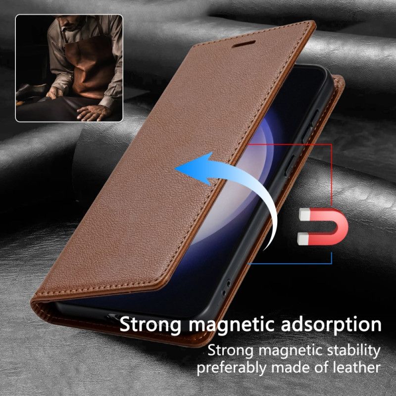 Flip Cover Samsung Galaxy S25 Plus 5G Effet Cuir