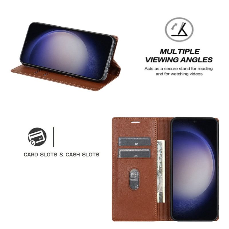 Flip Cover Samsung Galaxy S25 Plus 5G Effet Cuir