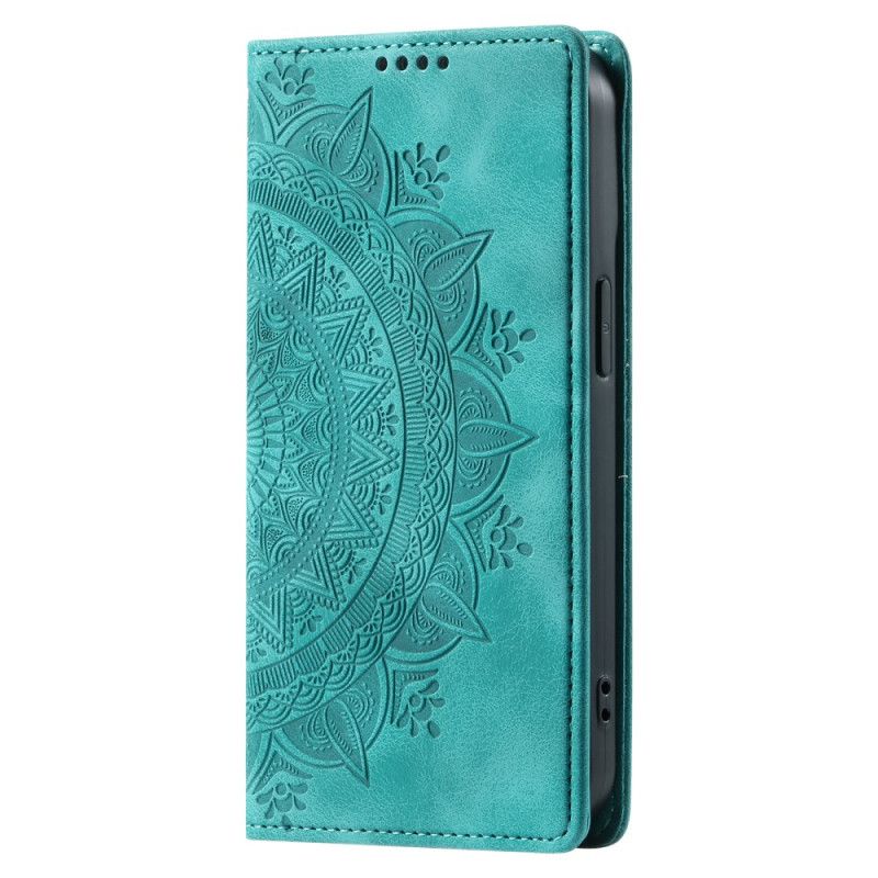 Flip Cover Samsung Galaxy S25 Plus 5G Effet Daim Mandala