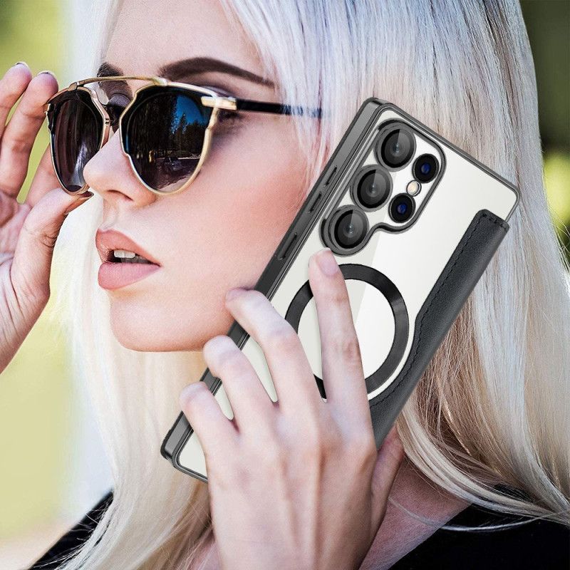 Flip Cover Samsung Galaxy S25 Ultra 5G Compatible MagSafe Matelassée