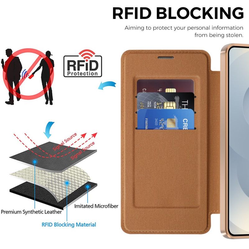 Flip Cover Samsung Galaxy S26 Plus Porte-Cartes RFID Matelassée
