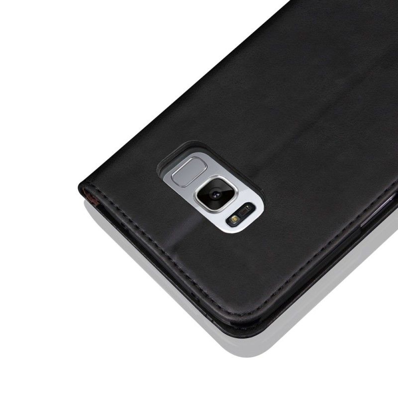 Flip Cover Samsung Galaxy S8 Effet Cuir Coutures