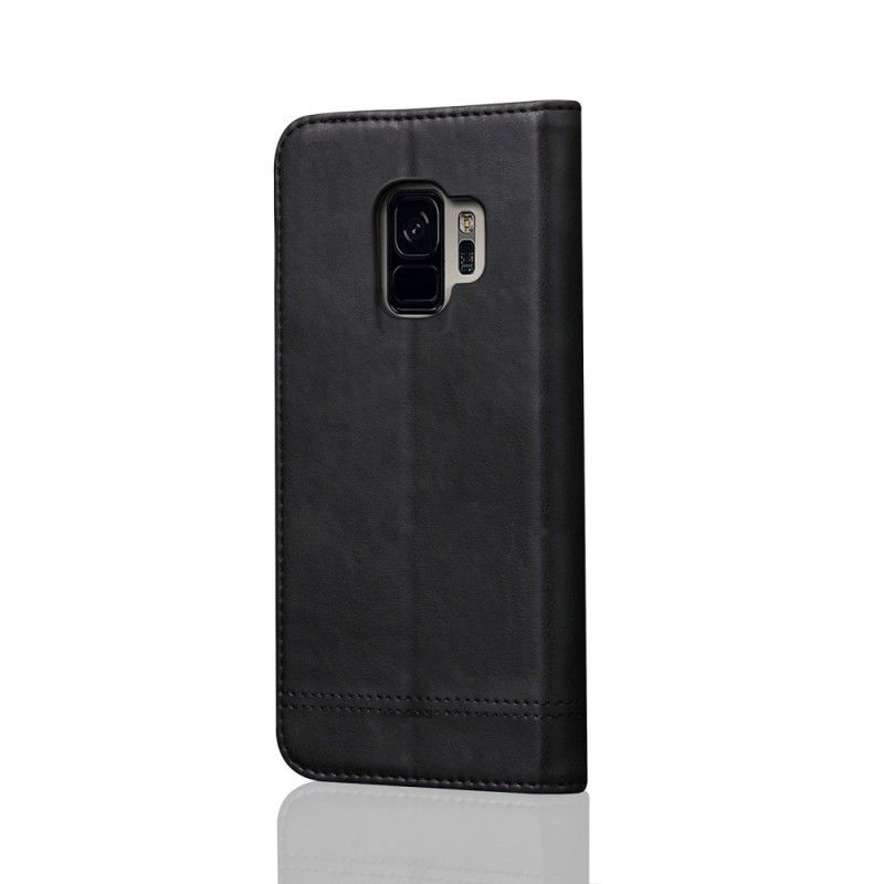 Flip Cover Samsung Galaxy S9 Effet Cuir Coutures