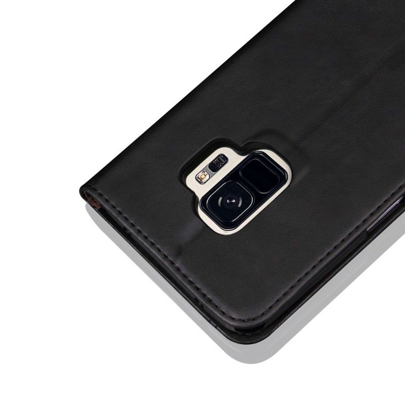 Flip Cover Samsung Galaxy S9 Effet Cuir Coutures