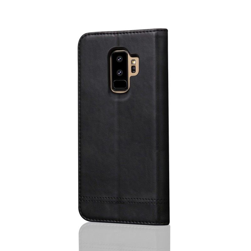 Flip Cover Samsung Galaxy S9 Plus Effet Cuir Coutures