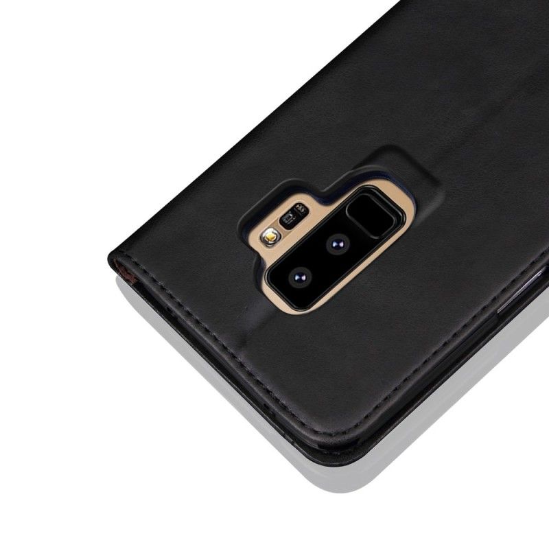 Flip Cover Samsung Galaxy S9 Plus Effet Cuir Coutures