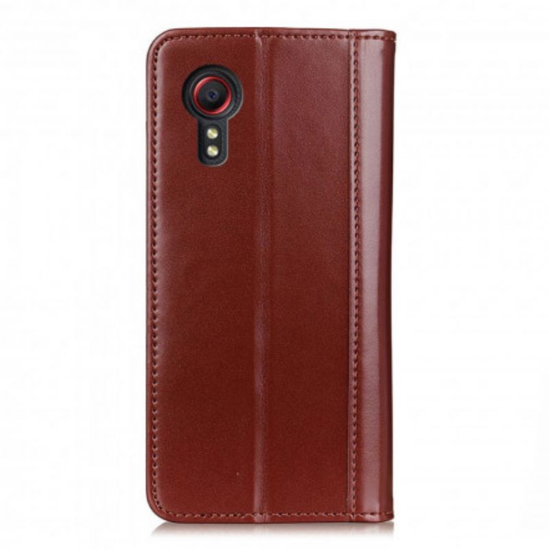 Flip Cover Samsung Galaxy XCover 5 Cuir Fendu Brillant